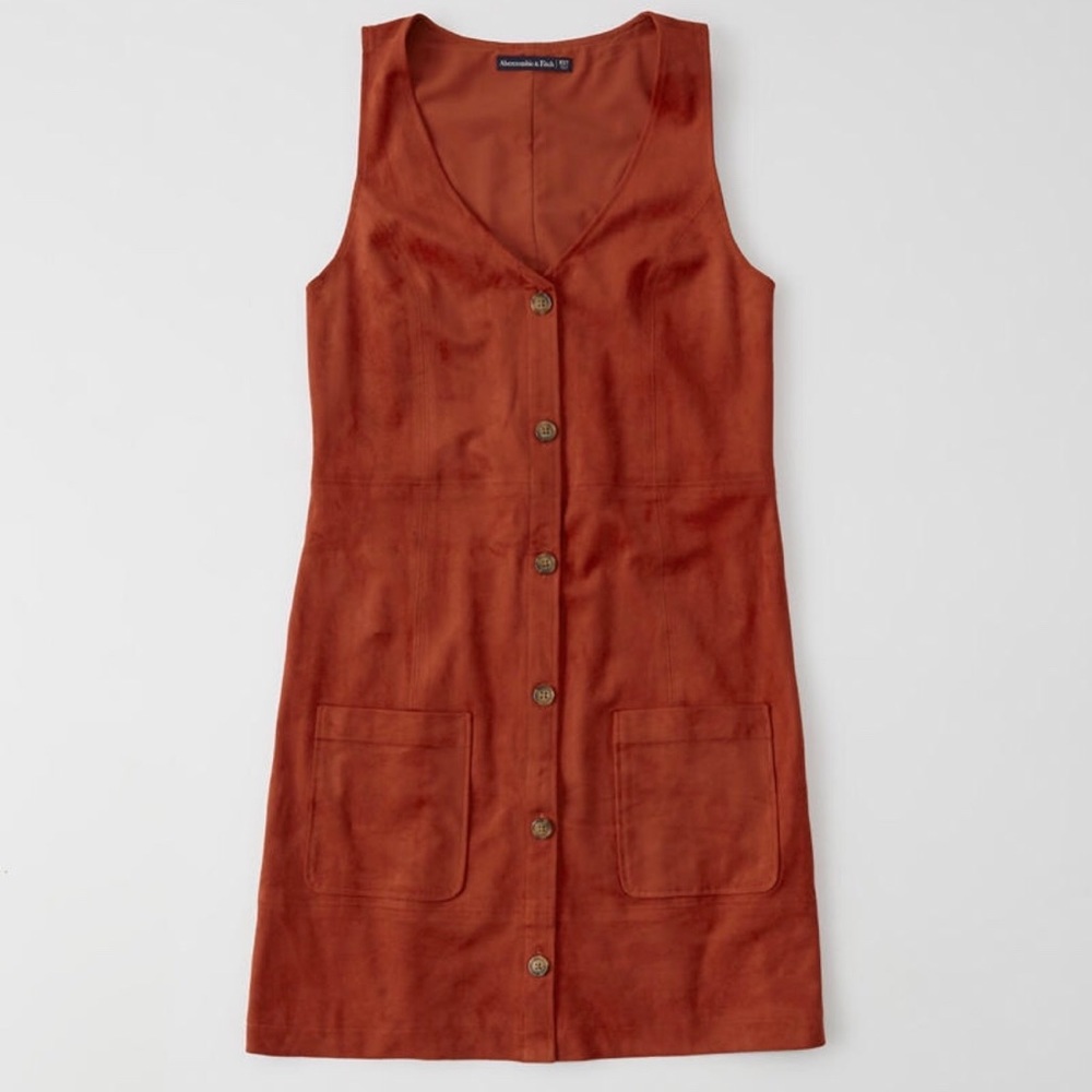 Abercrombie & Fitch Suede Button-Up Dress